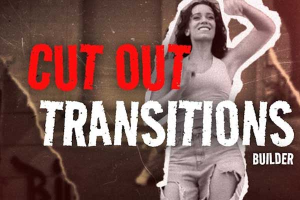 达芬奇剪纸风格视频过渡转场预设(中文汉化) Cut Out Paper Transitions