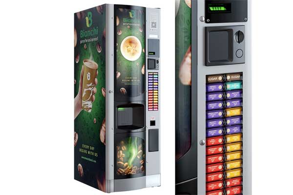 全自动现磨咖啡售卖机模型无人售卖机3D模型下载(C4D,Blender,FBX)