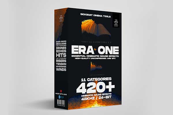 420+电影预告片黑暗氛围紧张呼啸冲击转场无损音效素材 Sickboat – ERA ONE: ESSENTIAL CINEMATIC SOUND EFFECTS FOR FILMS