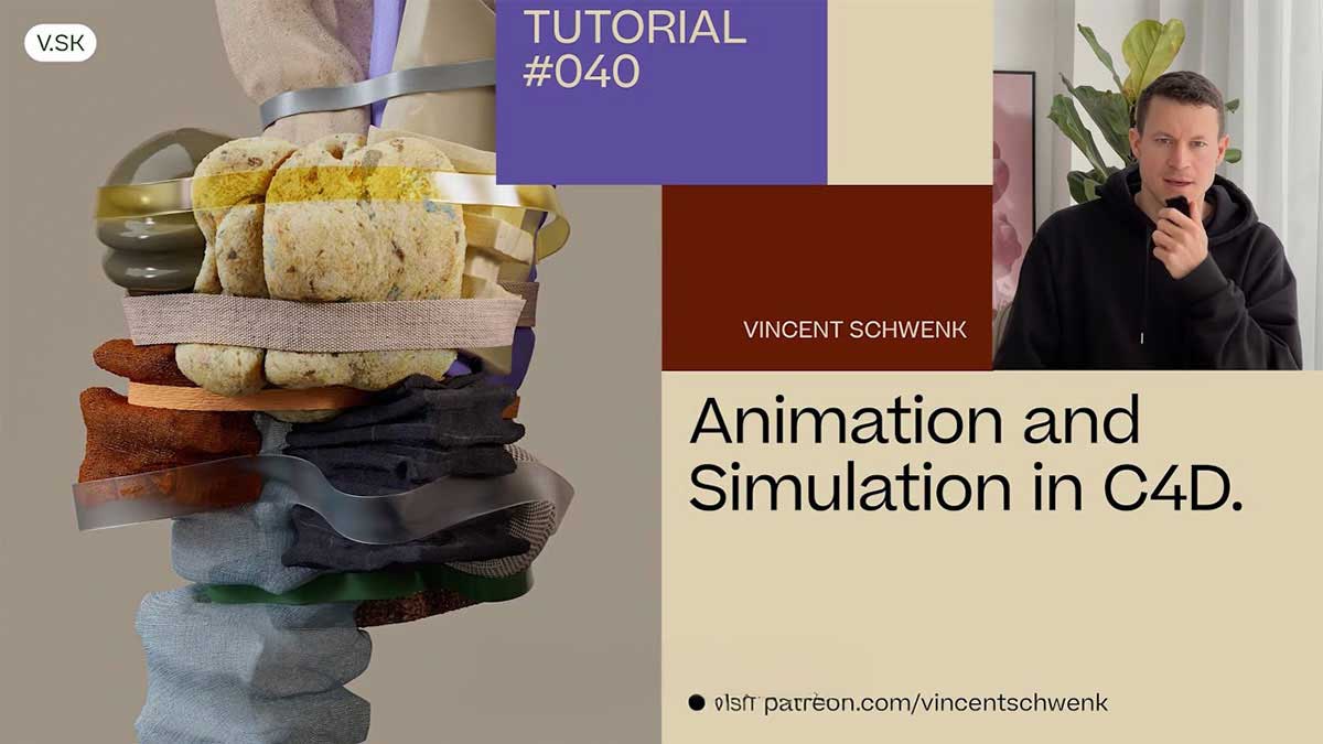 C4D动态图形视觉特效教程合集(中文字幕) Vincent Schwenk Patreon C4D Motion Graphic