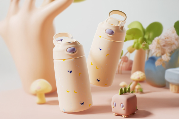 C4D保温杯产品场景RS渲染工程保温杯C4D模型下载