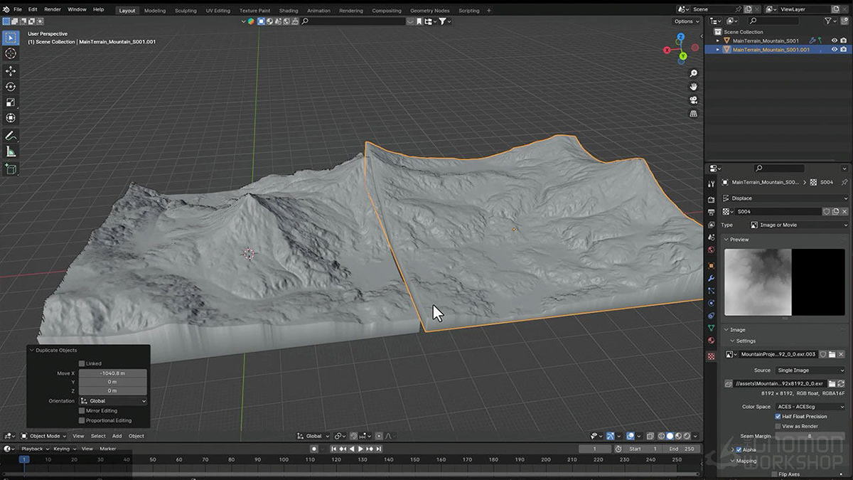 Blender/World Creator真实的3D自然山地雪山地形环境视频教程(中文字幕) The Gnomon Workshop – Creating Photorealistic 3D Environments