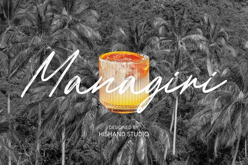 现代优雅美学手写英文字体素材  Managiri Aesthetic Brush Font