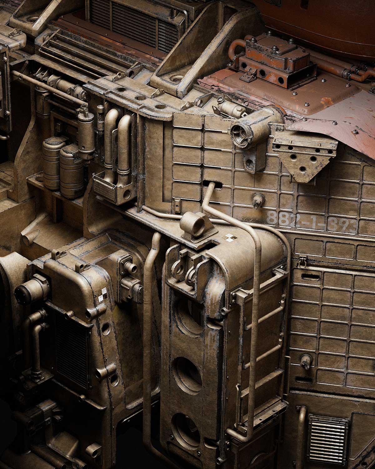 Blender硬表面钢铁金属油漆锈迹着色材质预设资产 Hardshell Shaders