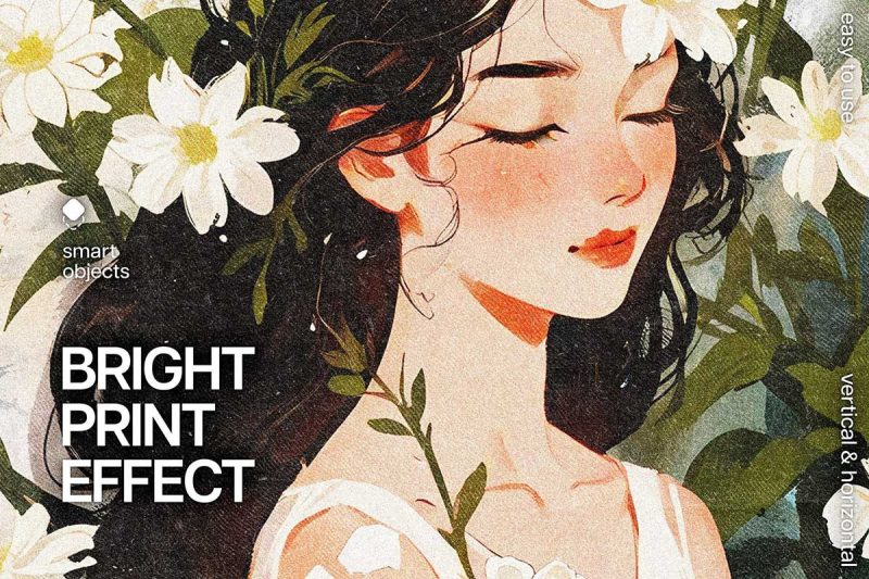 复古半调漫画照片效果PS特效样式素材 Bright Print Halftone Effect