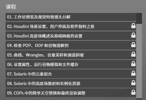 Houdini沙漠地面流沙塌陷模拟特效教程(中文字幕) The Gnomon Workshop – Introduction to Houdini: Grains
