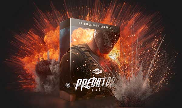 383组4K动作电影爆炸烟尘冲击波碎片血浆特效合成视频素材 Bigfilms PREDATOR Pack