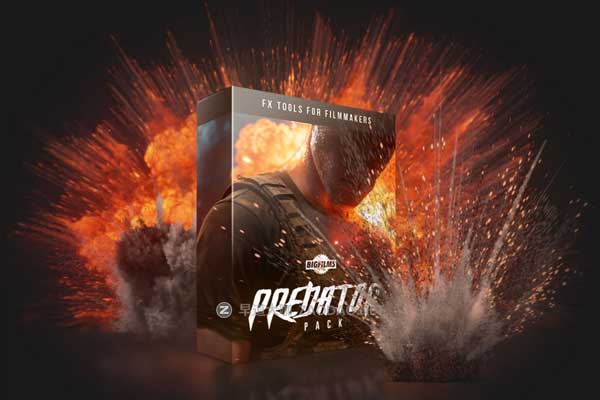 383组4K动作电影爆炸烟尘冲击波碎片血浆特效合成视频素材 Bigfilms PREDATOR Pack