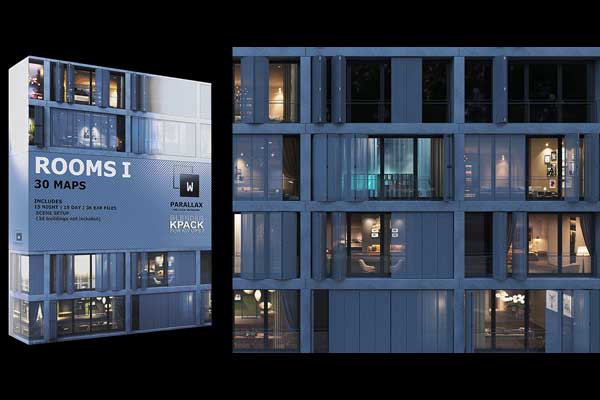 30个OSL窗户房间EXR建筑视差纹理贴图素材1.0 Rooms Pack 1.0