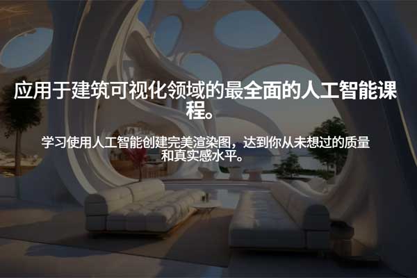 建筑可视化AI人工智能创作工作流视频教程(中文字幕)DVIZ – AI for Archviz