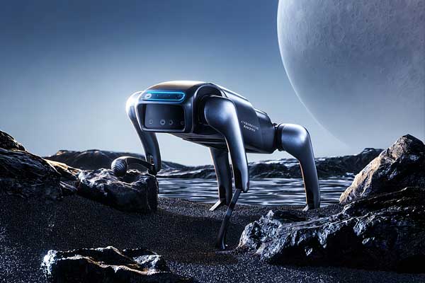 C4D小米机器狗场景渲染工程机器狗C4D模型下载