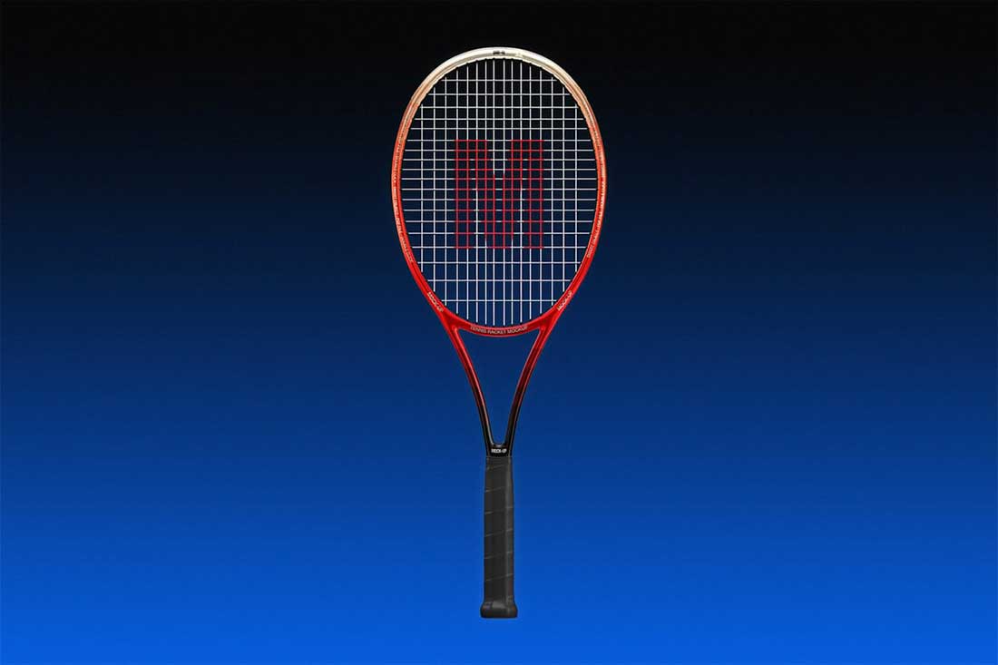 4个高质量vi设计展示网球拍样机PSD素材 Tennis Racket Mockup
