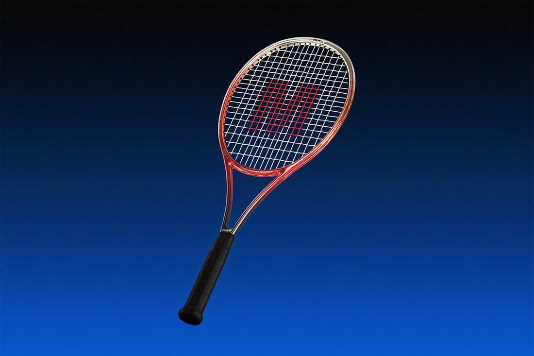 4个高质量vi设计展示网球拍样机PSD素材 Tennis Racket Mockup
