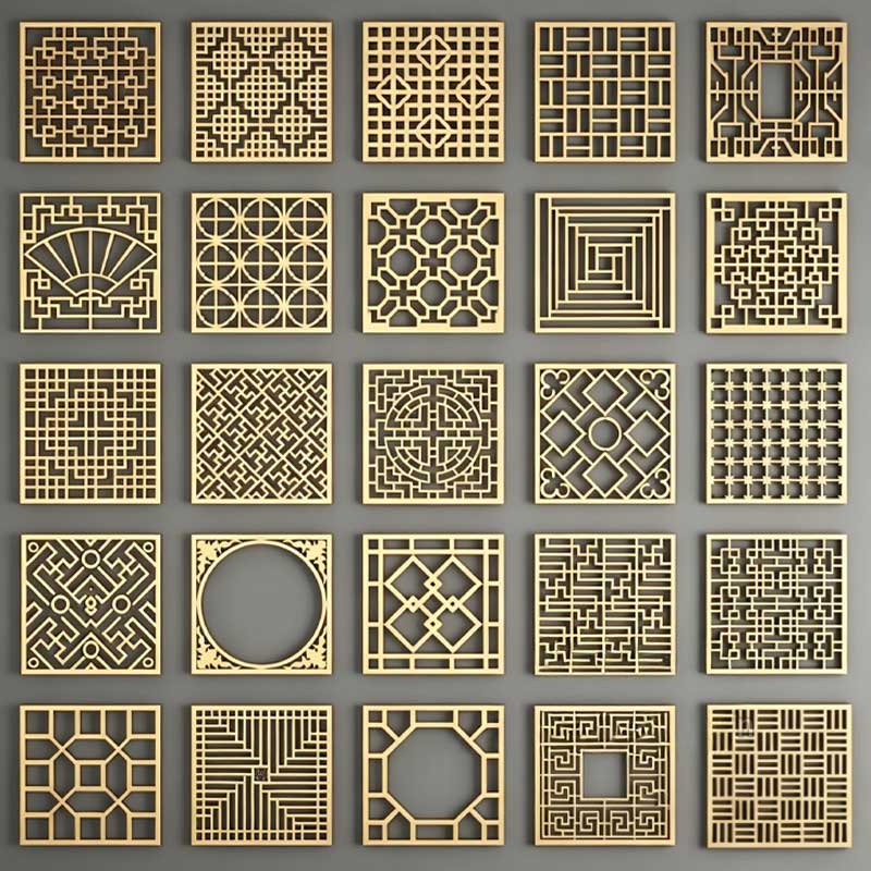 中国风窗户模型古风窗户3D模型下载(C4D,Blender,FBX)