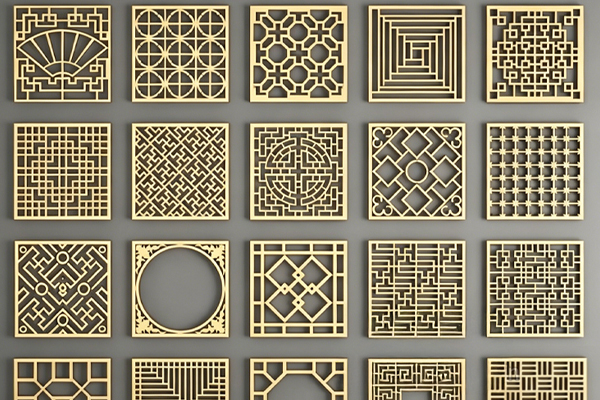 中国风窗户模型古风窗户3D模型下载(C4D,Blender,FBX)