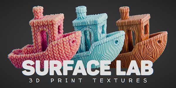 Blender模型表面细节生成资产预设 Surface Lab – 3D Print Textures
