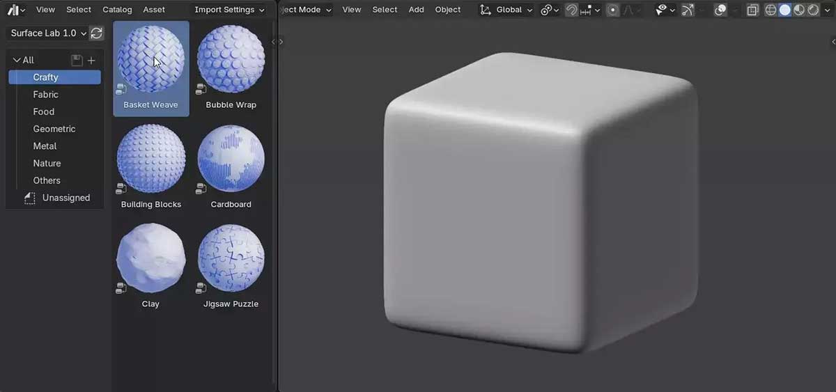 Blender模型表面细节生成资产预设 Surface Lab – 3D Print Textures