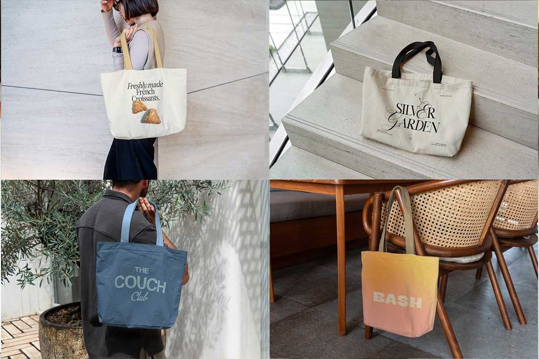 14款无纺布帆布袋手提袋设计展示样机素材 Tote Bag Everyday Mockups