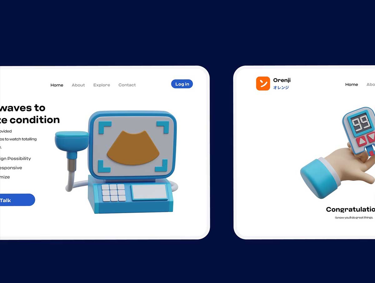 Blender医疗检查3D图标插画模型素材包下载(Blender, PNG) Medical Checkup 3D Icon Pack