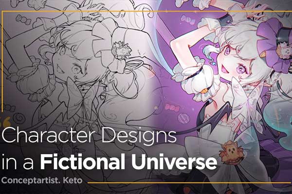 PS概念插图游戏动漫人物角色原画设计教程(中英文字幕) Character Designs in a Fictional Universe