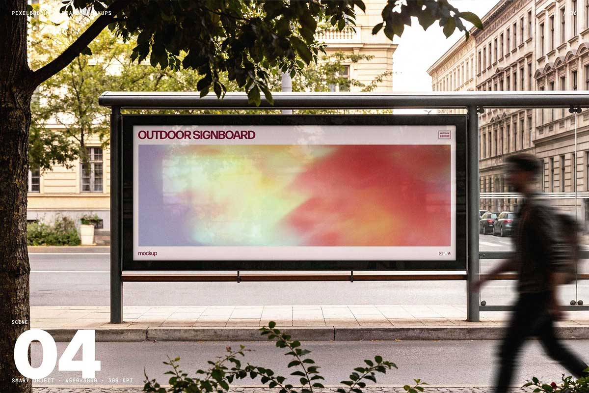 6组国外城市地铁车载灯箱广告牌样机PSD素材 City Billboard Mockups