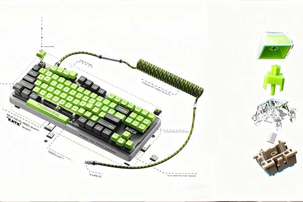 C4Dkata机械键盘键帽渲染工程键盘C4D模型