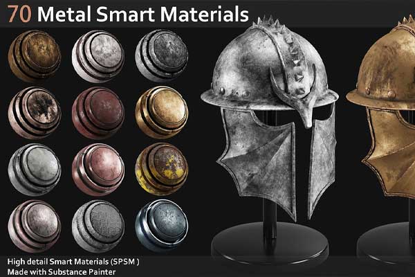 70款金属质感智能SP材质贴图素材Vol.1：Substance Painter