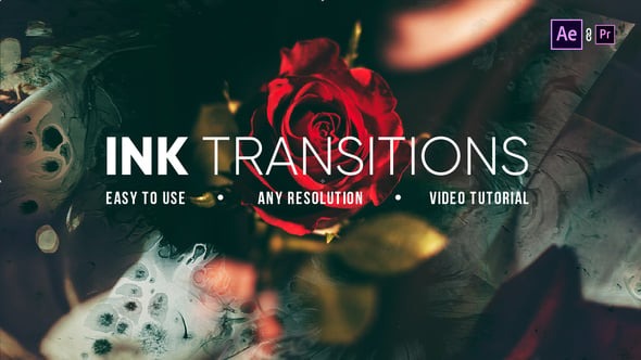 AE创意水墨转场特效动画模板 Ink Transitions