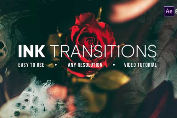 AE创意水墨转场特效动画模板 Ink Transitions