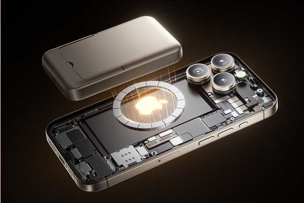 C4D磁吸充电宝iPhone手机芯片内部结构OC渲染工程充电宝手机3D模型