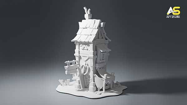 Blender低多边形风格化城堡游戏资产建模视频教程(中文字幕) Modeling A Game Asset Castle In Blender
