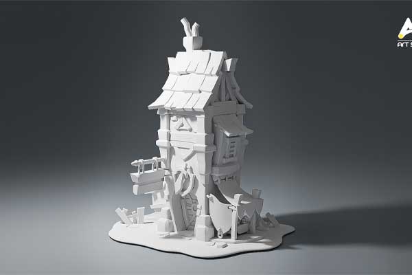 Blender低多边形风格化城堡游戏资产建模视频教程(中文字幕) Modeling A Game Asset Castle In Blender