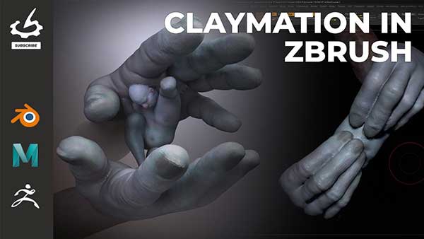 ZBrush/Maya粘土逐帧定格3D建模绑定动画渲染教程(中英文字幕) The Gnomon Workshop – Claymation with ZBrush