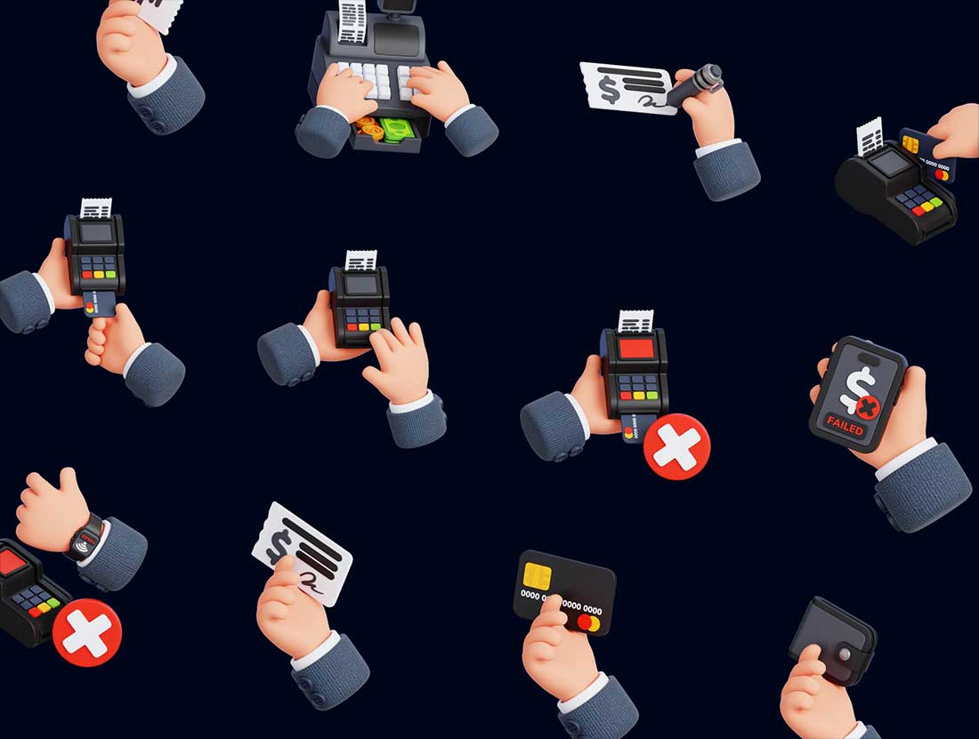 25个高质量支付手势动作3D图标模型素材(Blender,FBX,OBJ,PNG) Payment Hand Gestures