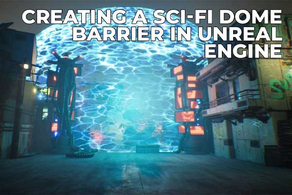 UE5科幻游戏能量护盾防护罩特效视频教程(中英文字幕) The Gnomon Workshop – Creating a Sci-fi Dome Barrier in Unreal Engine