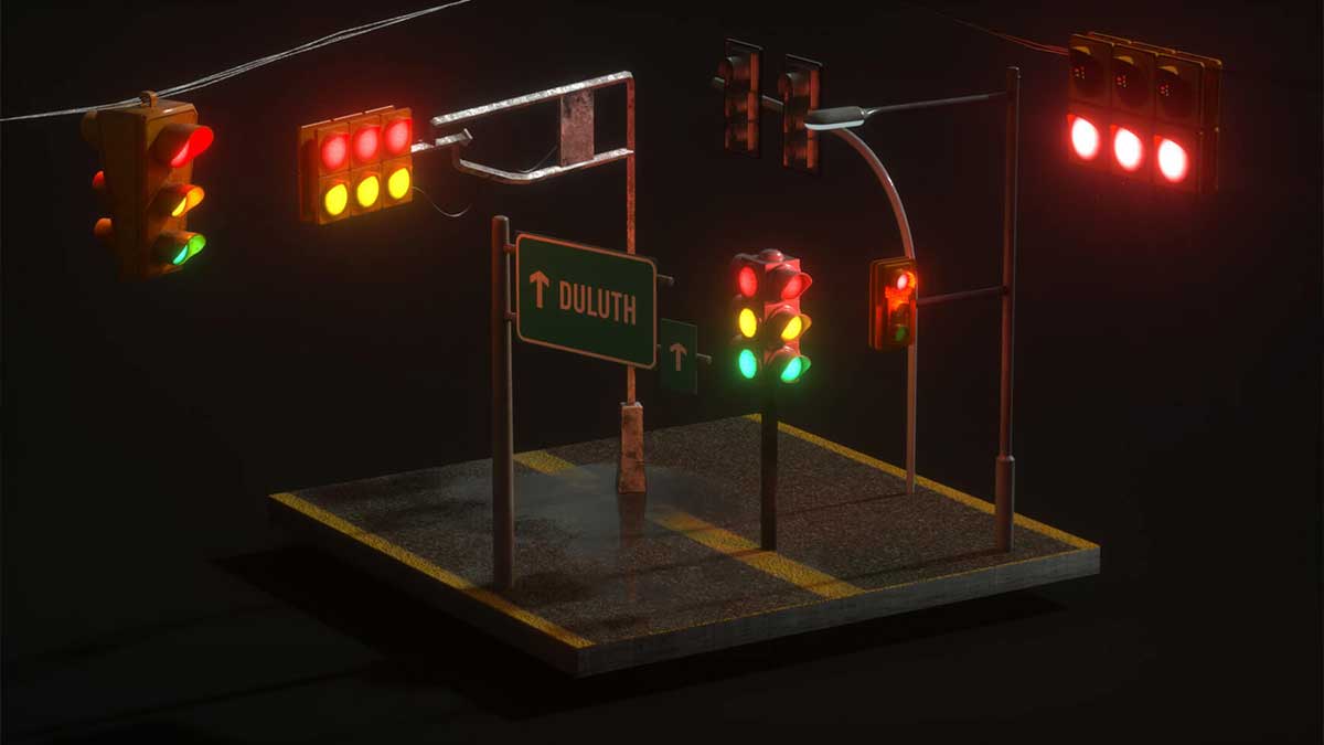 100个C4D道路沥青路面街道模型OC+RS预设(lib4d,FBX,OBJ) Cityscape + Streets Bundle