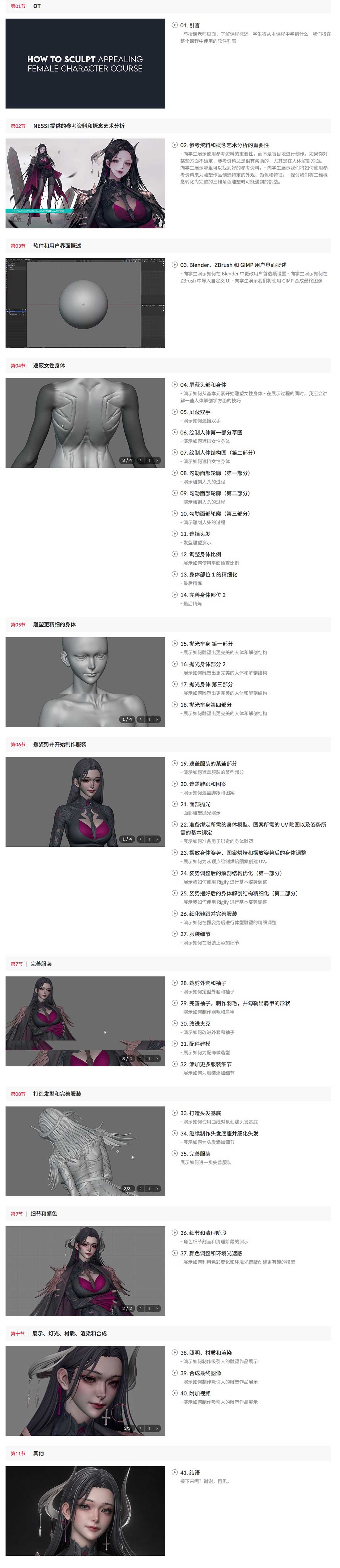 Blender+ZBrush角色雕刻建模灯光渲染完整视频教程(中文字幕) Blender Character Sculpting Masterclass with an Industry Professional