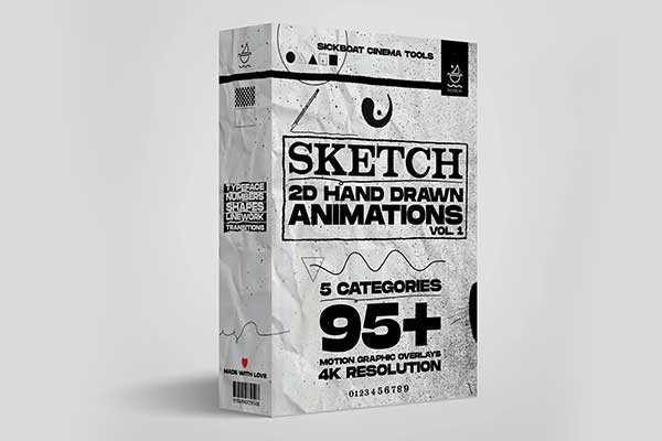 95款2D创意手绘涂鸦动画视频素材元素 Sickboat – Sketch Vol.1 2D Hand Drawn Animations