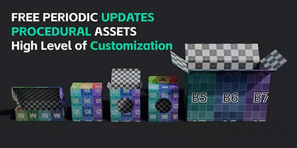 Blender快速生成纸盒包装盒资产预设 Bpdtools[V1+V2] – Procedural Packaging Design Tools