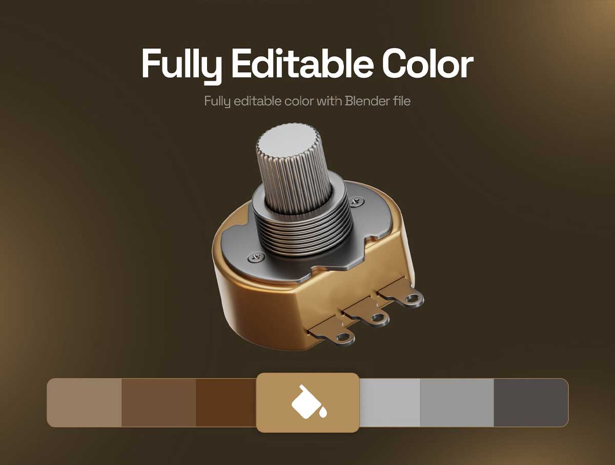 30个Blebder高质量电子元件3D模型素材(Blender,PNG) 30 Electronic Components 3D Icon Set