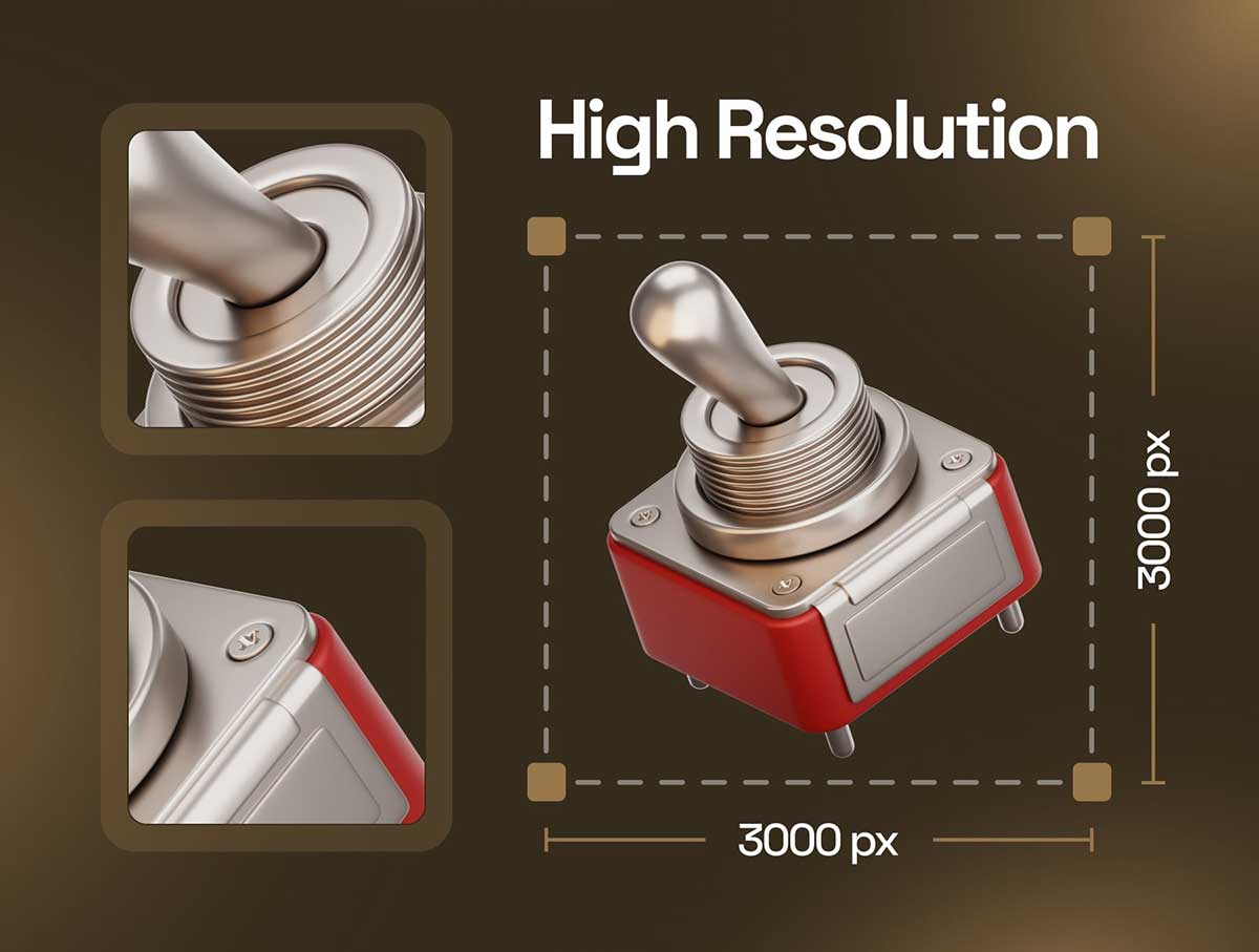 30个Blebder高质量电子元件3D模型素材(Blender,PNG) 30 Electronic Components 3D Icon Set