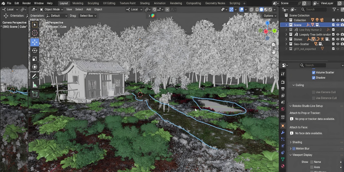 Blender电影级森林骑动画视频教程(中英文字幕) Blender 3D Environment Project: Horse Riding Through A Forest