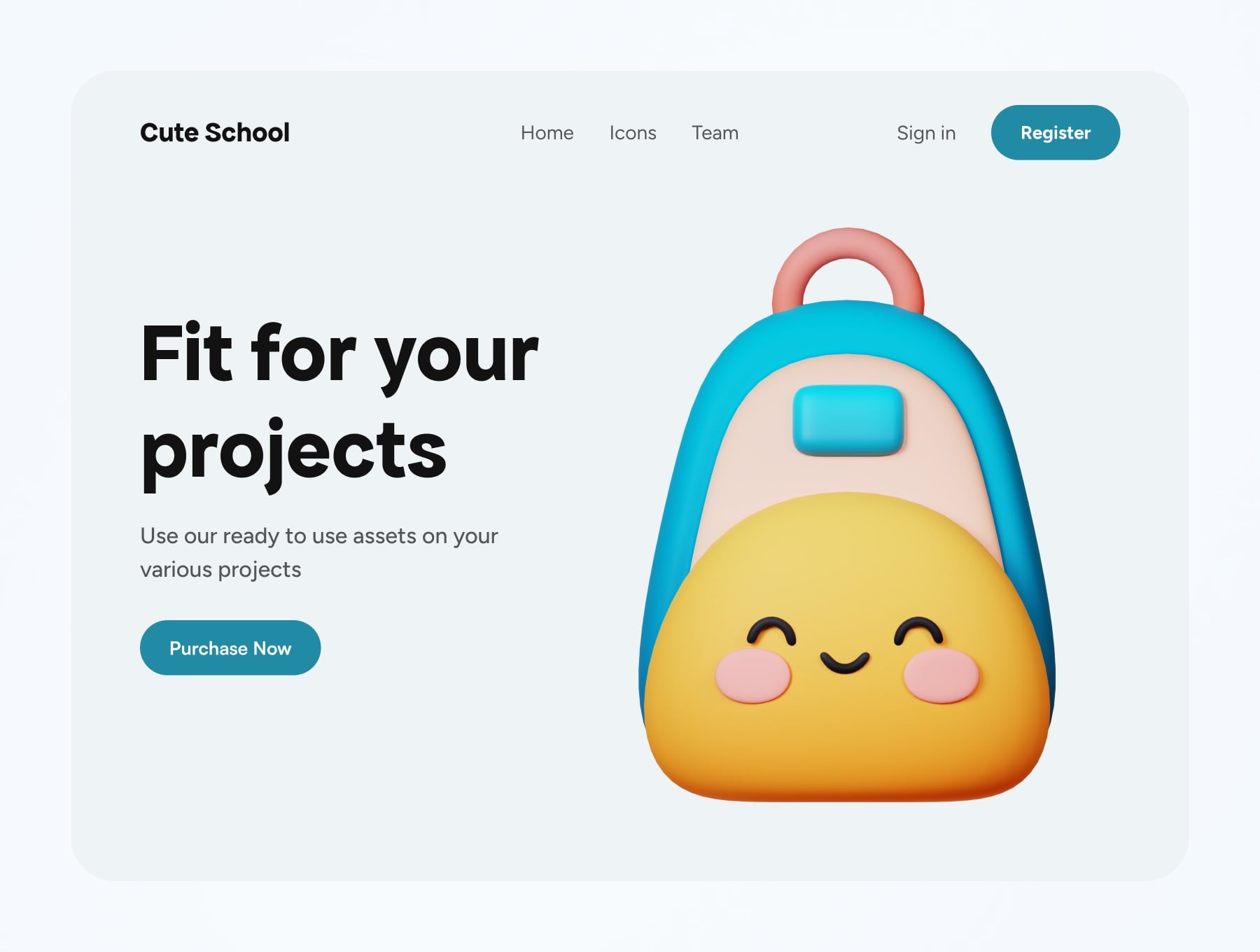 32个Blender可爱卡通学校校园相关3D图标模型素材(Blender,PNG) 3D Cute School Icons