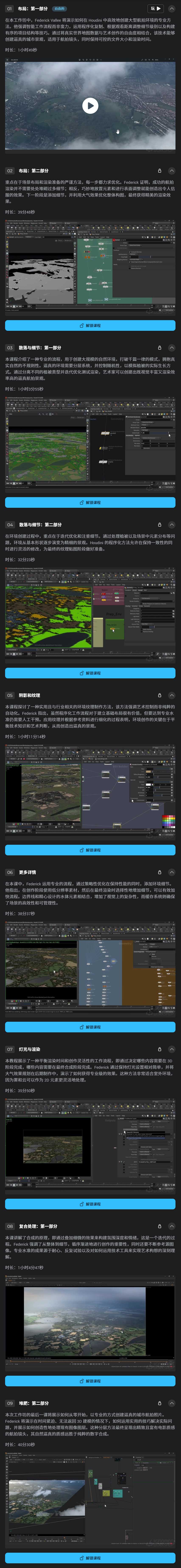 Houdini程序化城市航拍镜头影视级合成渲染教程(中英文字幕) The Gnomon Workshop – Creating a Large-Scale Aerial Shot