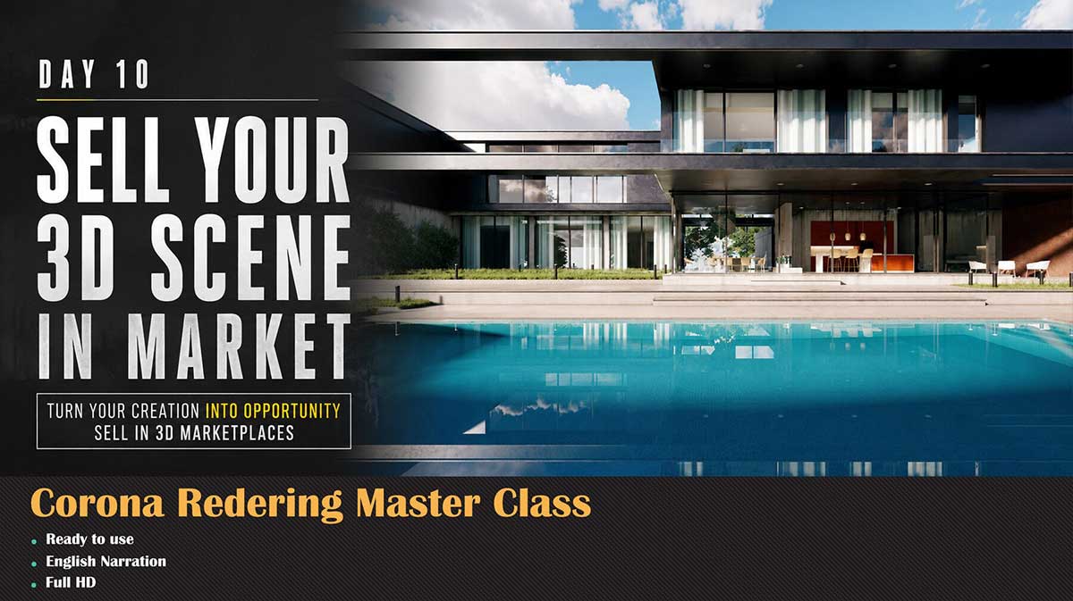 3DS Max Corona室内外建筑可视化灯光渲染大师级训练教程(中英文字幕) Corona Renderer Masterclass – Architectural Rendering