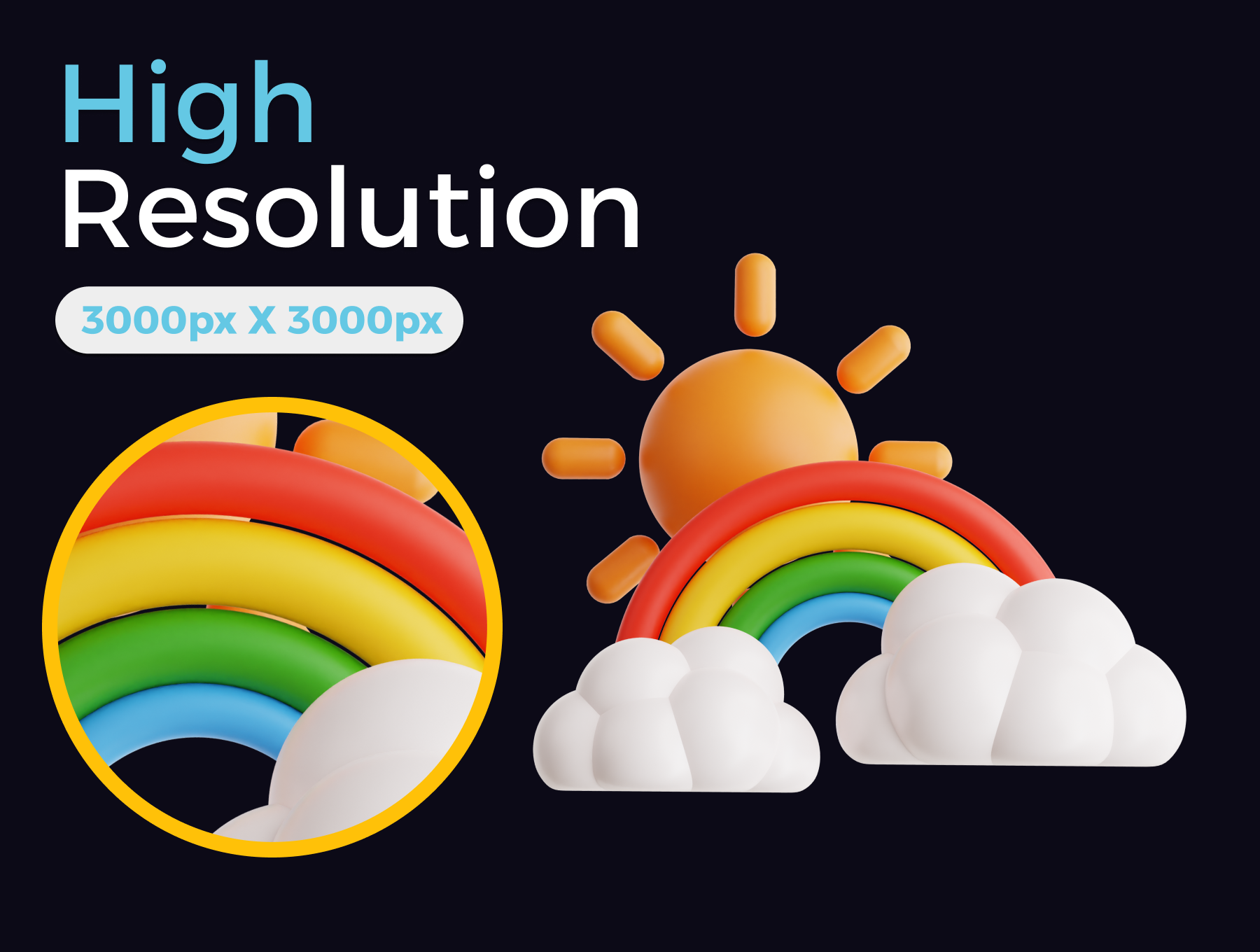 20款卡通天气3D图标模型素材下载(Blender,FBX,OBJ,PNG) 20 Perfect 3D Weather Icon Pack
