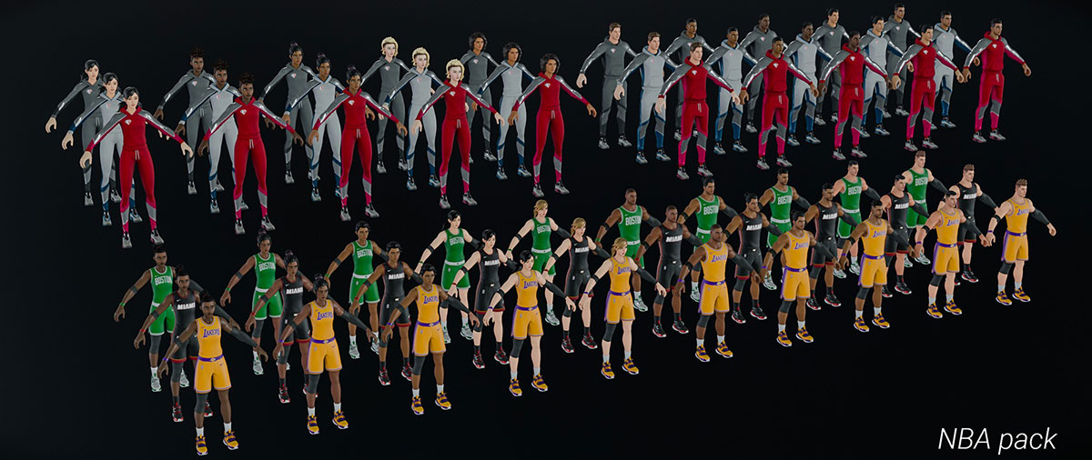 Blender堡垒之夜全套游戏角色3D模型素材 Fortnite Character Pack 1