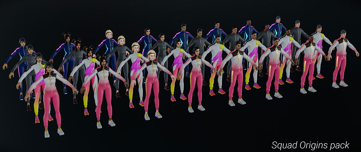 Blender堡垒之夜全套游戏角色3D模型素材 Fortnite Character Pack 1