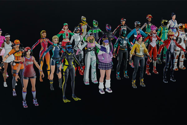 Blender堡垒之夜全套游戏角色3D模型素材 Fortnite Character Pack 1