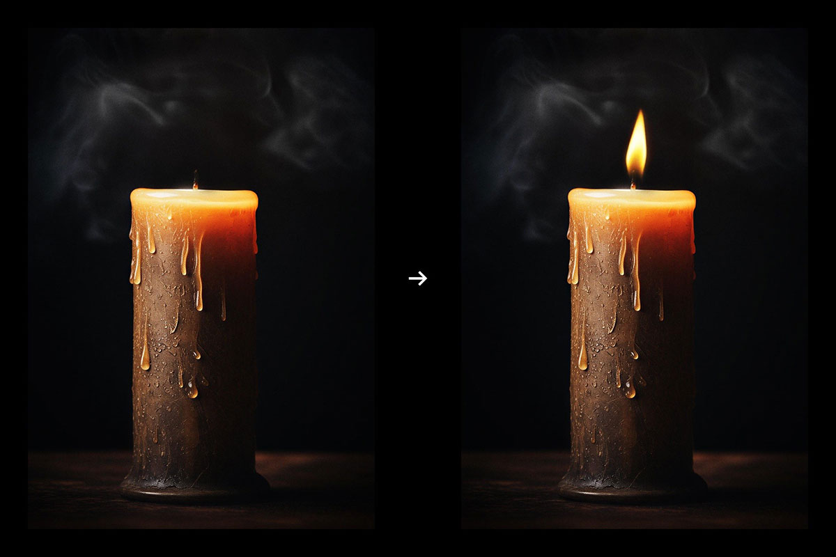 30种真实蜡烛火焰火苗燃烧叠加素材 30 Flame Overlays